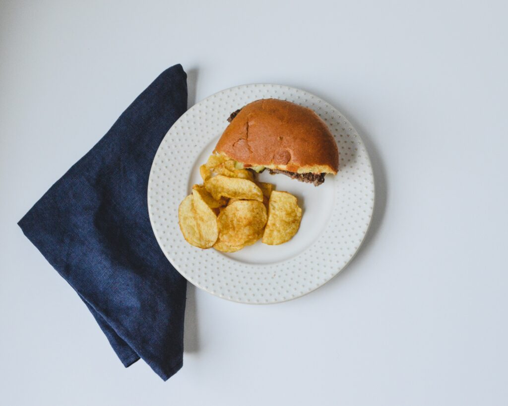 use a napkin when you eat so you can eat less